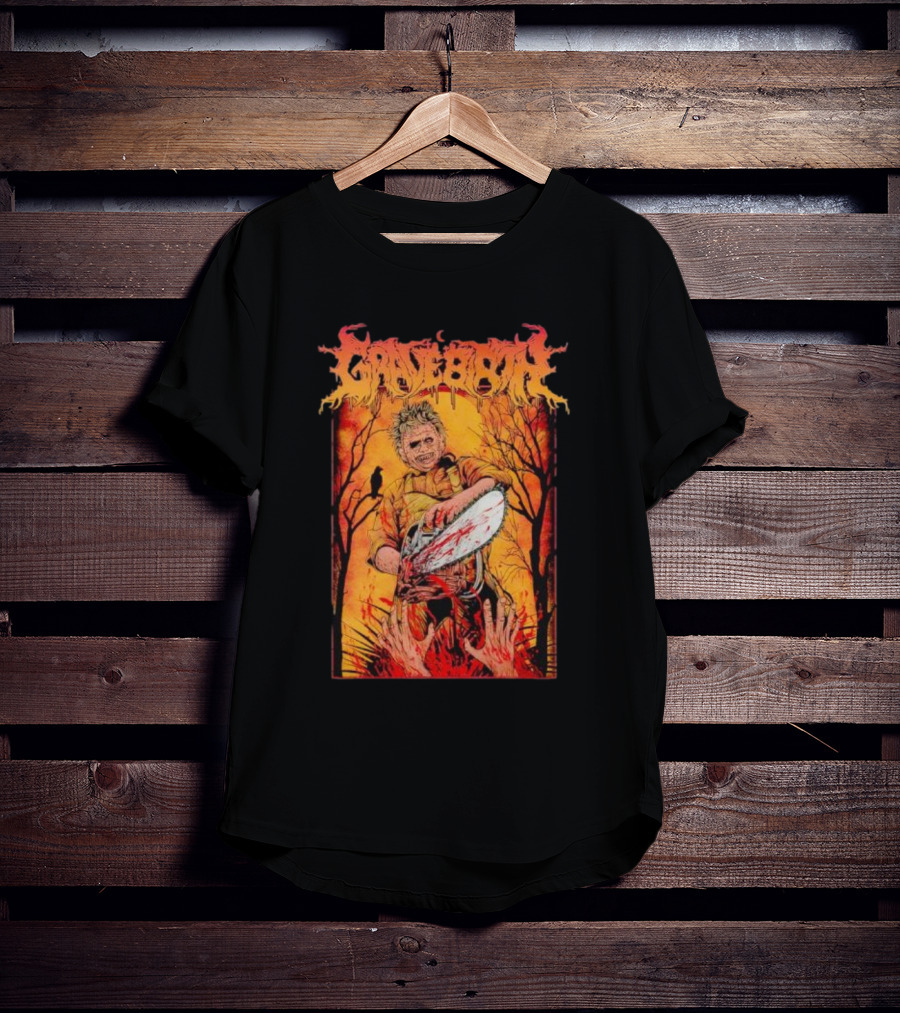 Gravebirth Chainsaw Leatherface Horror Scene T-Shirt