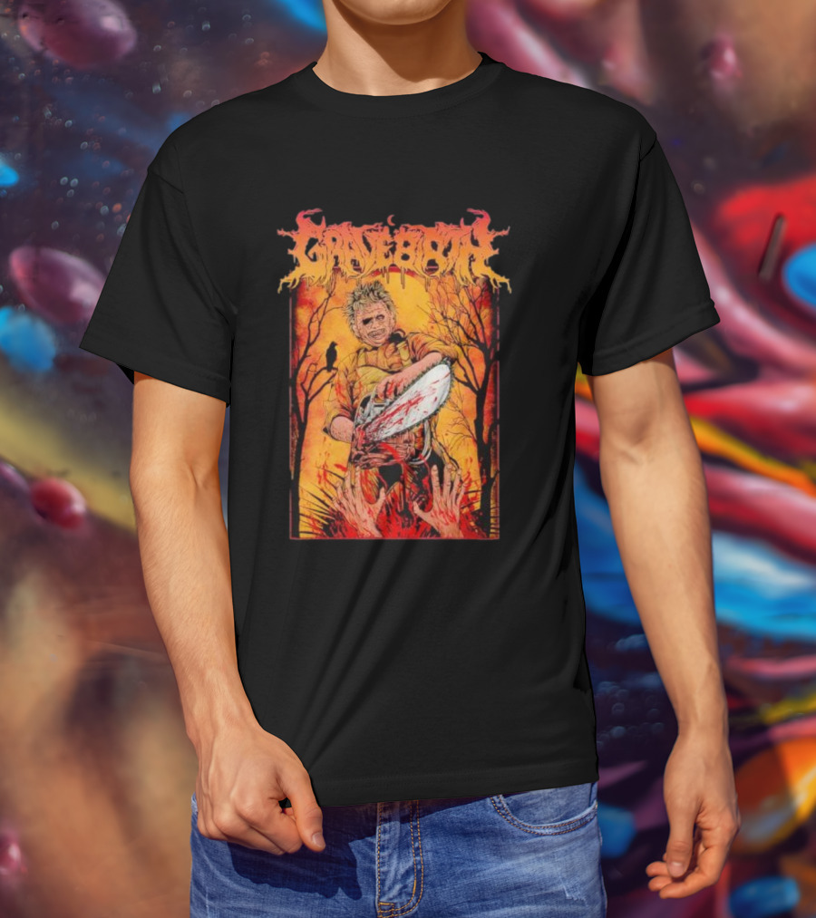 Gravebirth Chainsaw Leatherface Horror Scene T-Shirt