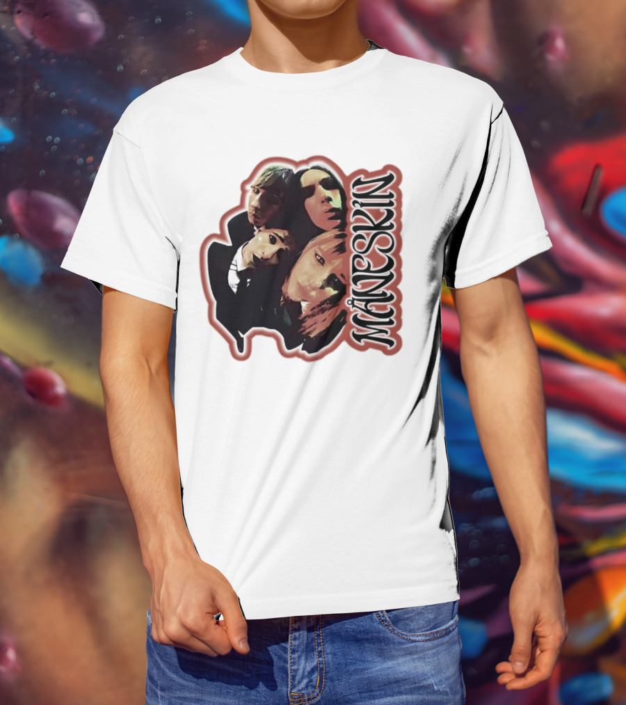 Maneskin Band Fisheye Style Group T-Shirt