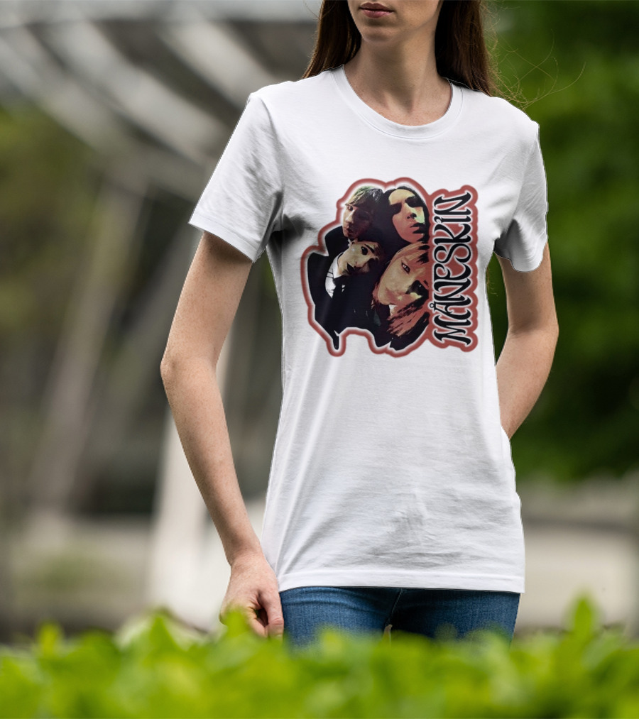 Maneskin Band Fisheye Style Group T-Shirt