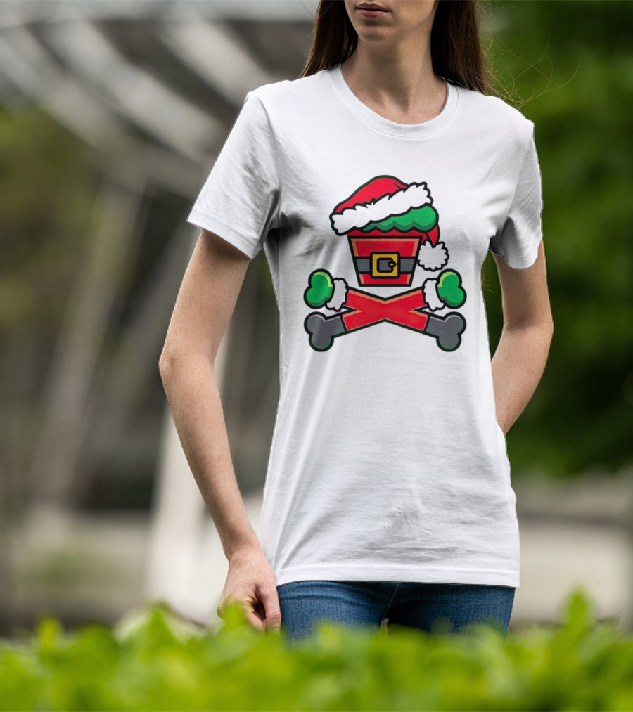 Johnny Cupcakes Jc Vault Grouchy Crossbones Christmas Santa Hat T-Shirt