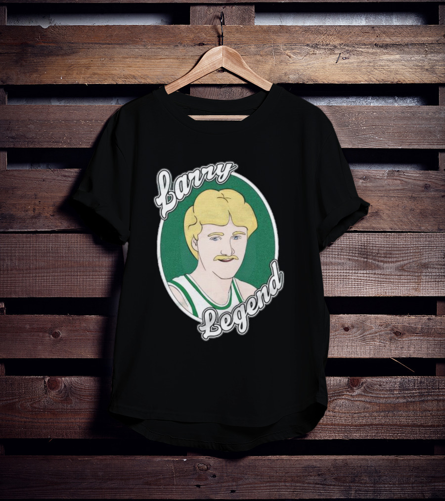 Larry Bird Legend Retro Illustration Basketball T-Shirt