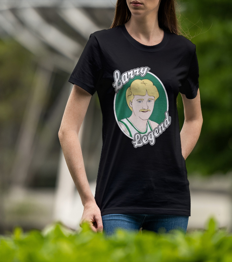 Larry Bird Legend Retro Illustration Basketball T-Shirt