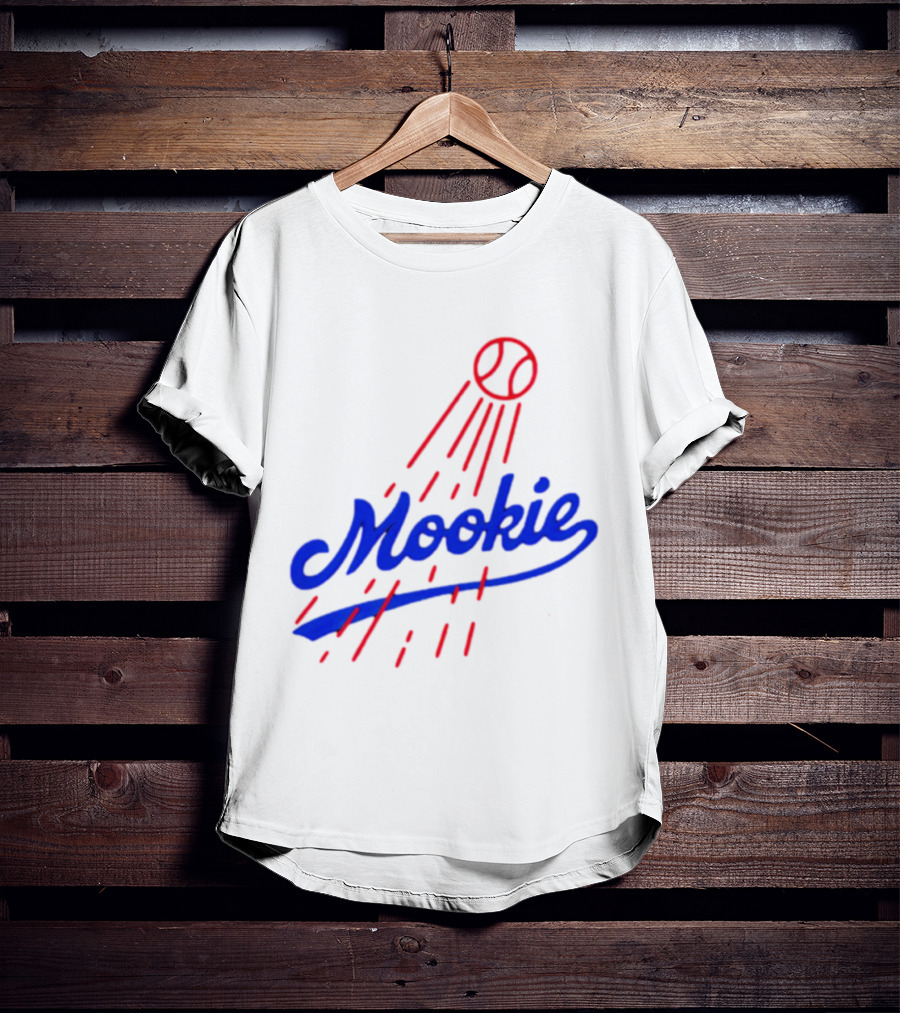 Mookie Signature Red Baseball Design Los Angeles Dodgers T-Shirt