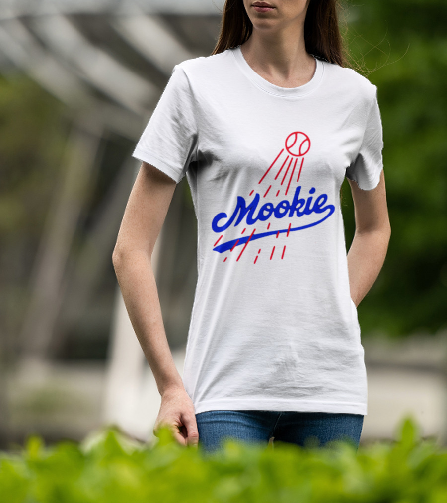 Mookie Signature Red Baseball Design Los Angeles Dodgers T-Shirt