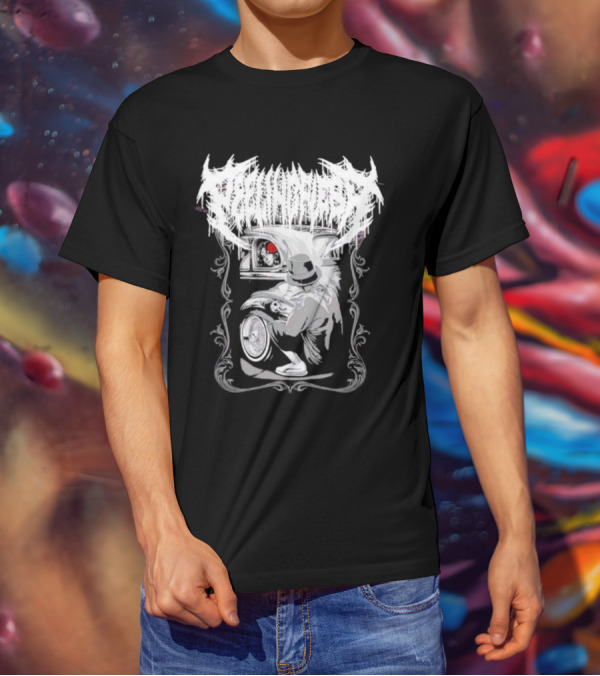 LOWRIDER PEELING FLESH SKULL CLASSIC CAR VIBRANT T-Shirt