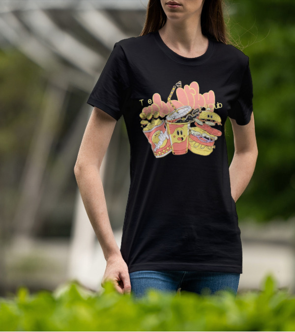 Unhealthy Club Fast Food Teξins Club Mascots T-Shirt