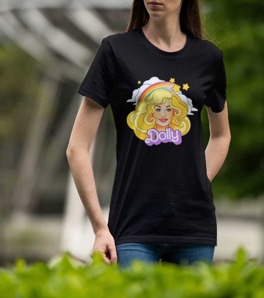 Dolly Rainbow Stars Iconic Doll T-Shirt
