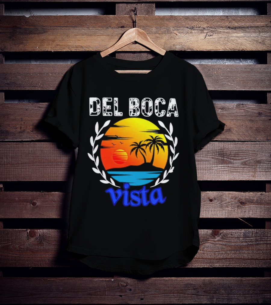 Del Boca Vista Palm Sunset T-Shirt