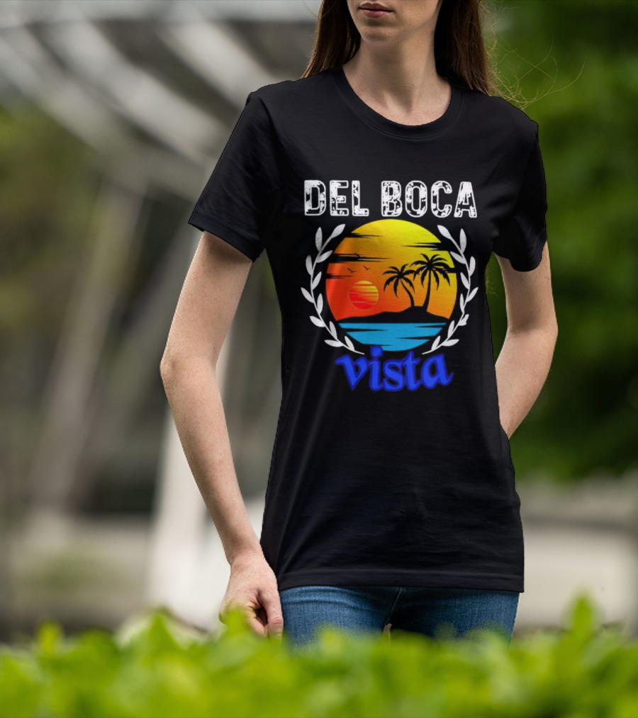 Del Boca Vista Palm Sunset T-Shirt
