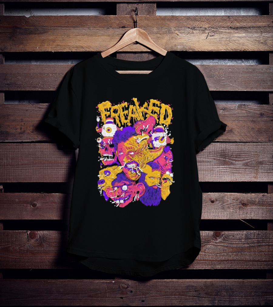 Freaked Vibrant Grotesque Faces T-Shirt