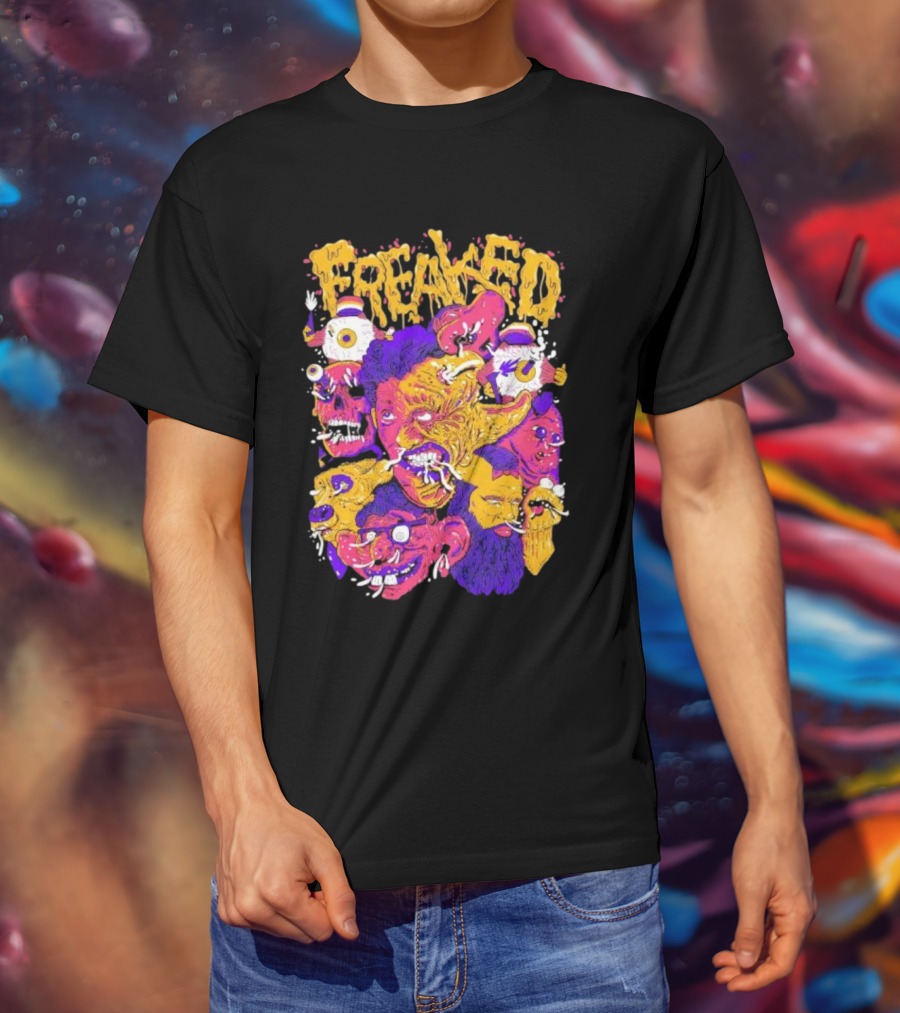Freaked Vibrant Grotesque Faces T-Shirt