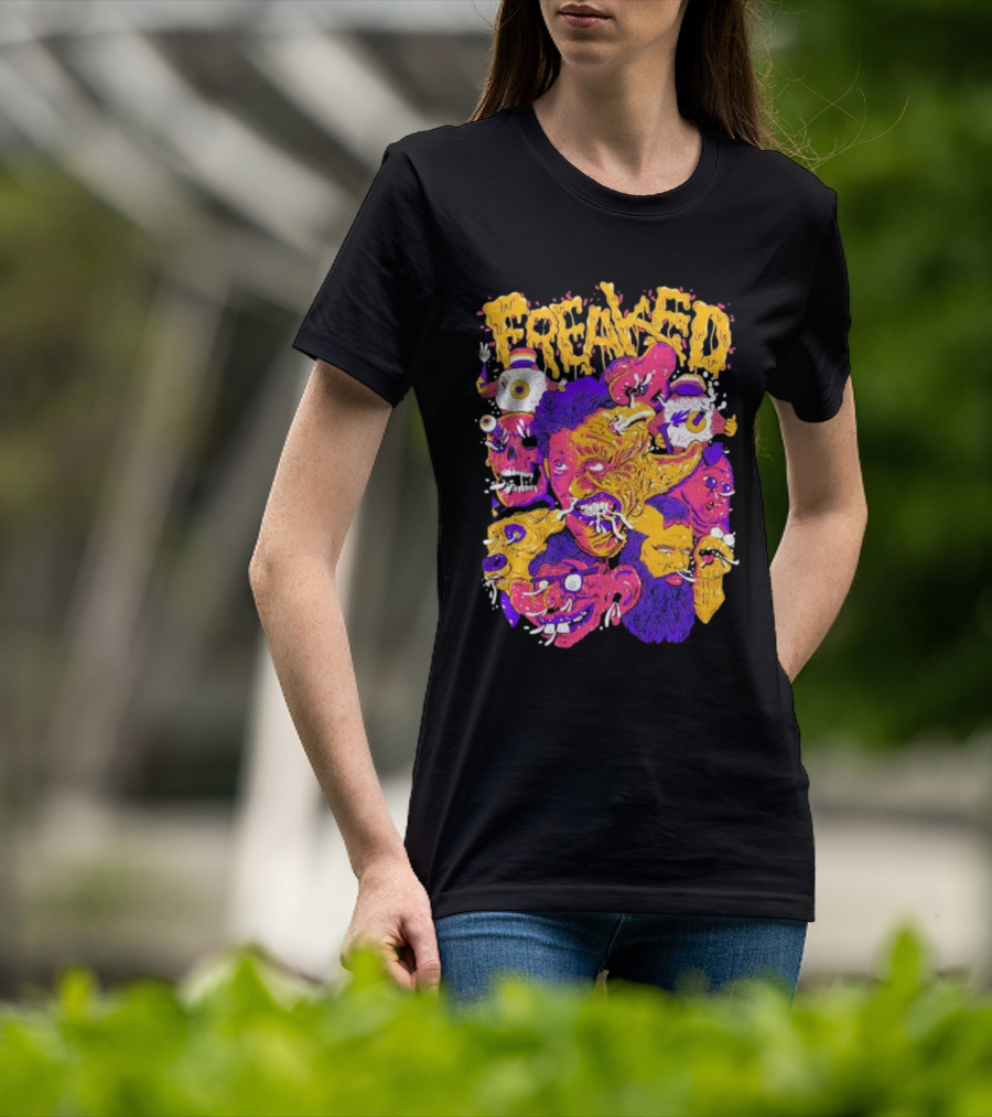 Freaked Vibrant Grotesque Faces T-Shirt