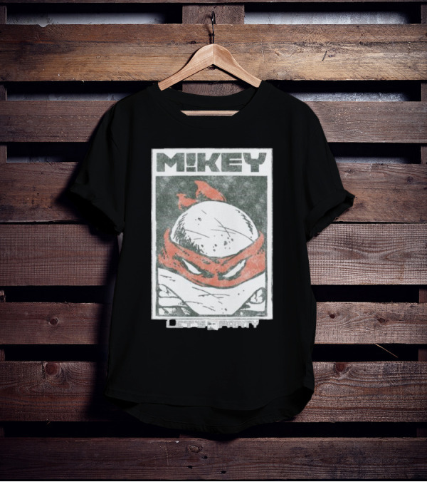 MIKEY Let's Party Teenage Mutant Ninja Turtles Retro Comic T-Shirt