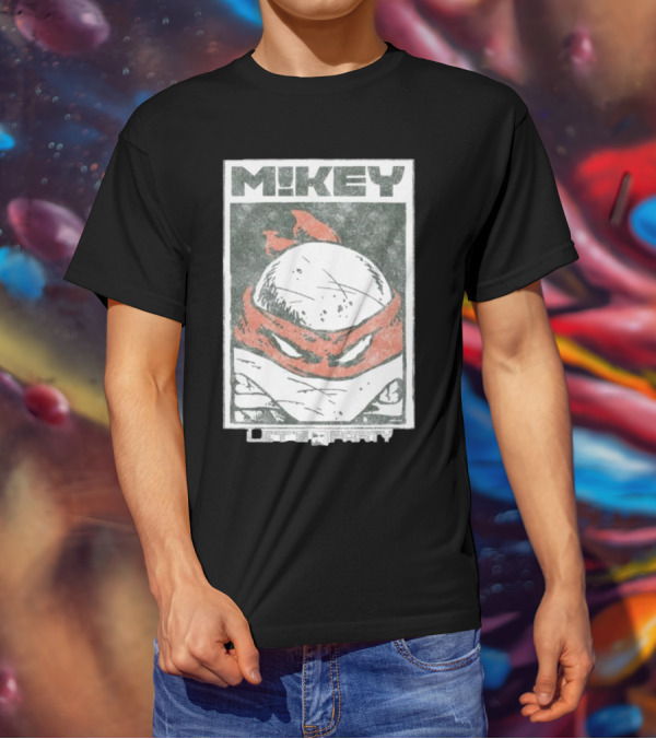MIKEY Let's Party Teenage Mutant Ninja Turtles Retro Comic T-Shirt