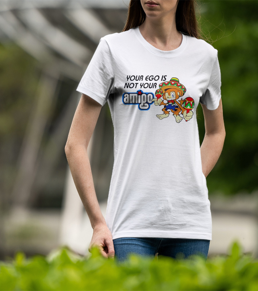 Your Ego Is Not Your Amigo Monkey Sombrero Maracas T-Shirt