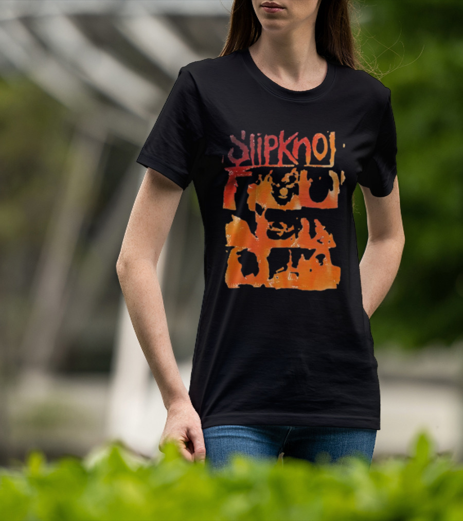 Slipknot The End So Far Orange Mask Grid T-Shirt