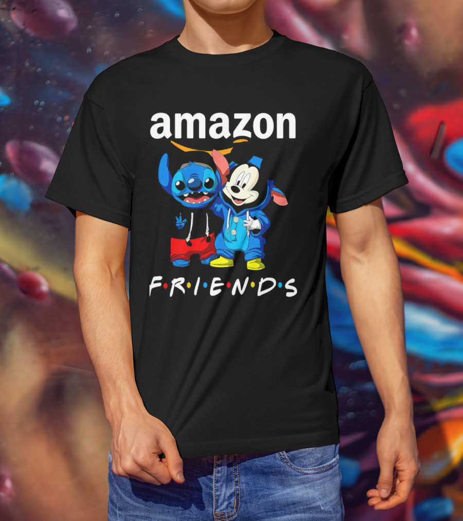 Stitch Mickey Amazon Friends Hoodie Characters T-Shirt