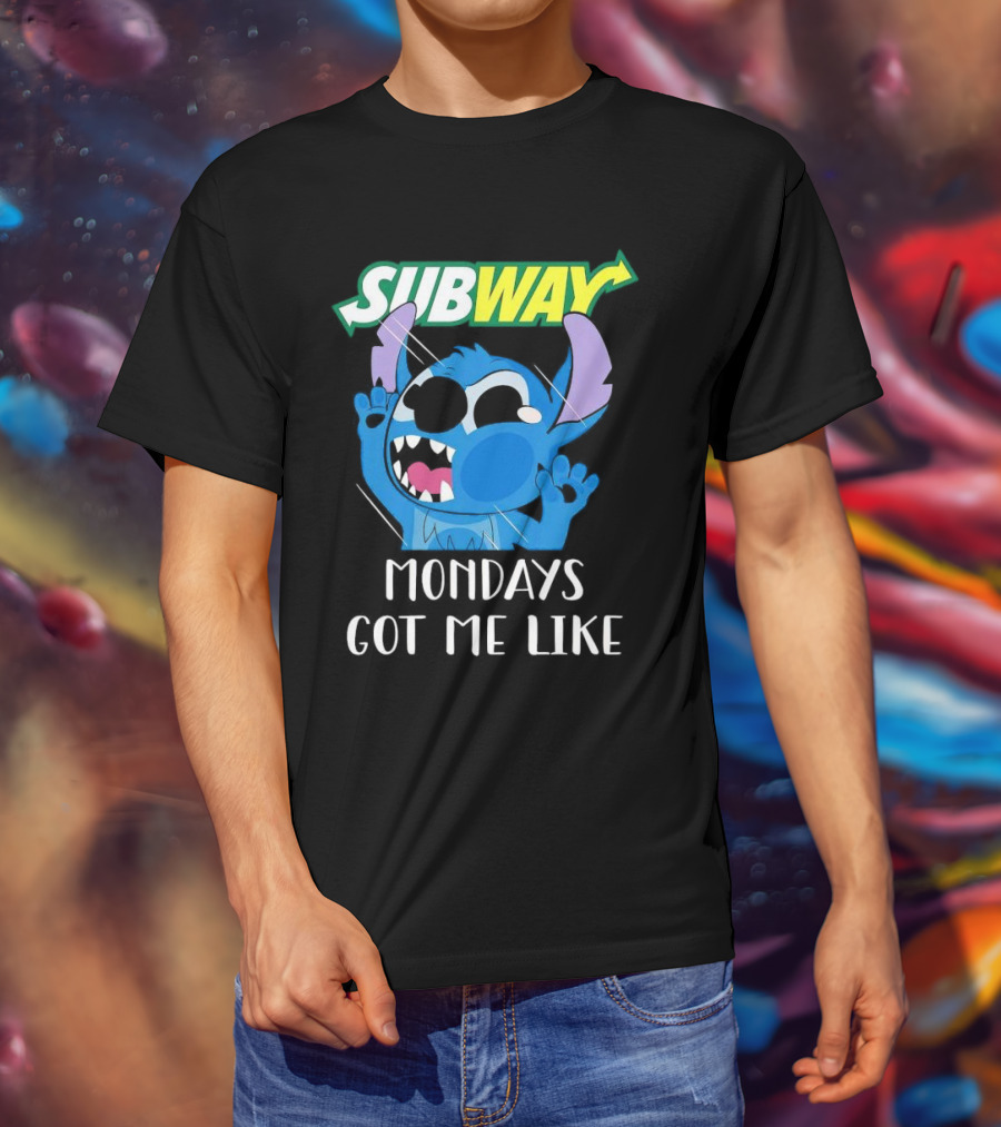 SUBWAY Mondays Got Me Like Stitch Reaction T-Shirt