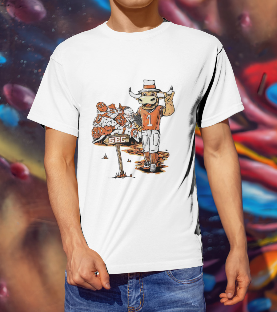Texas Longhorns SEC Conference Champs Bull Mascot Sports T-Shirt