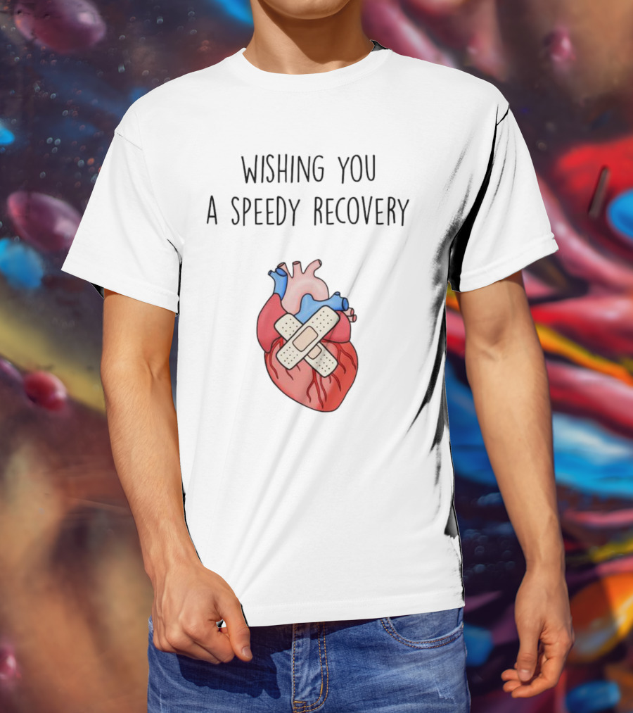 Wishing You A Speedy Recovery Heart Surgery With Bandaged Heart T-Shirt