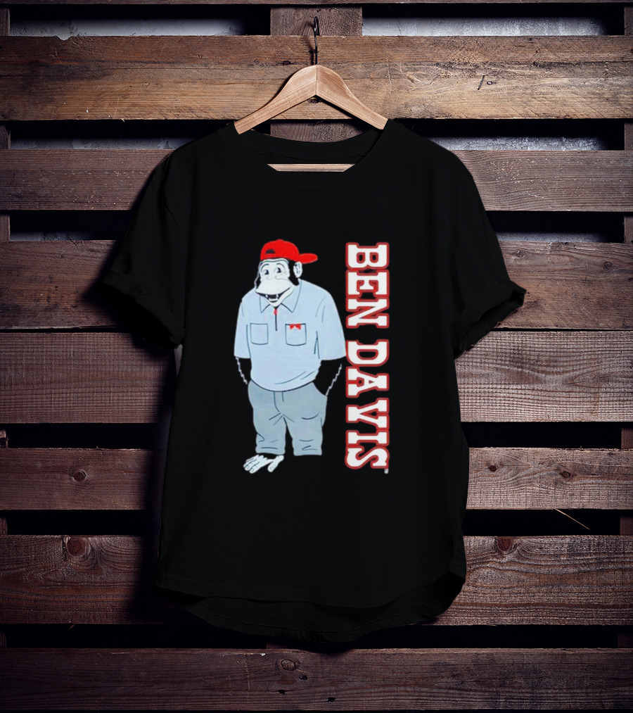 BEN DAVIS Monkey In Red Cap And Workwear T-Shirt