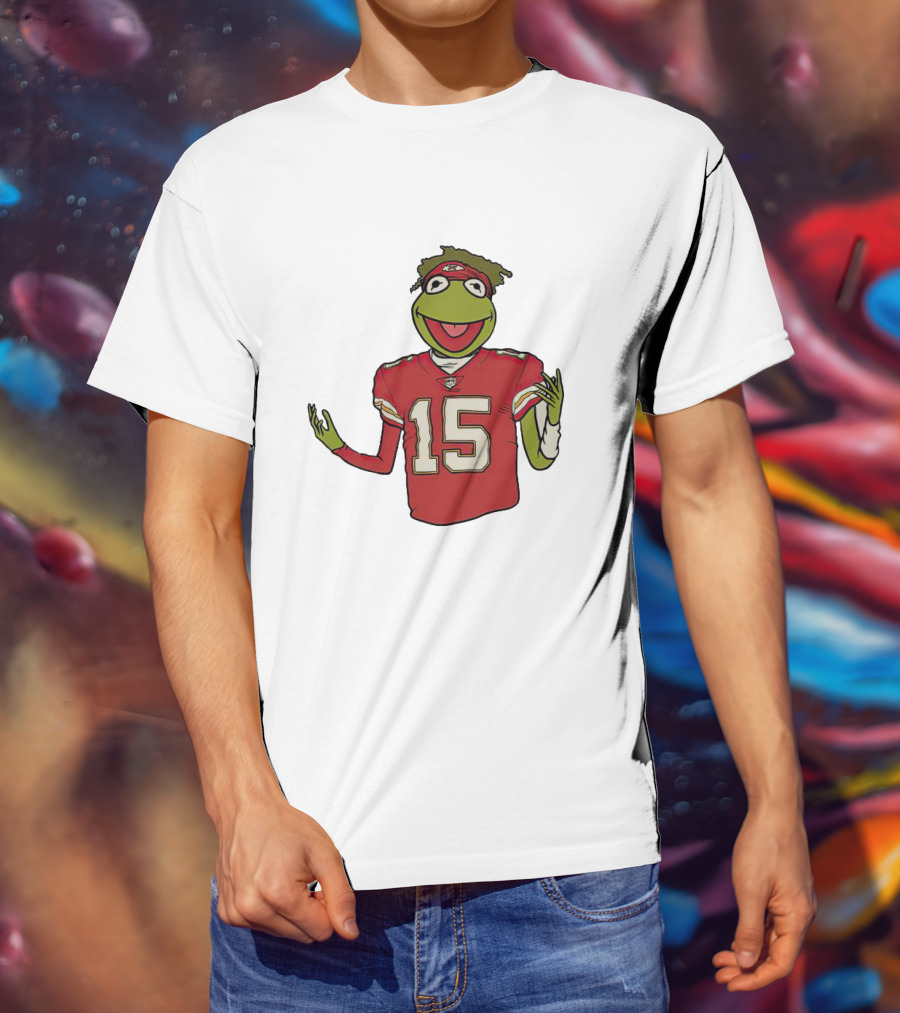 Chiefs Patrick Mahomes Kermit The Frog 15 Jersey T-Shirt