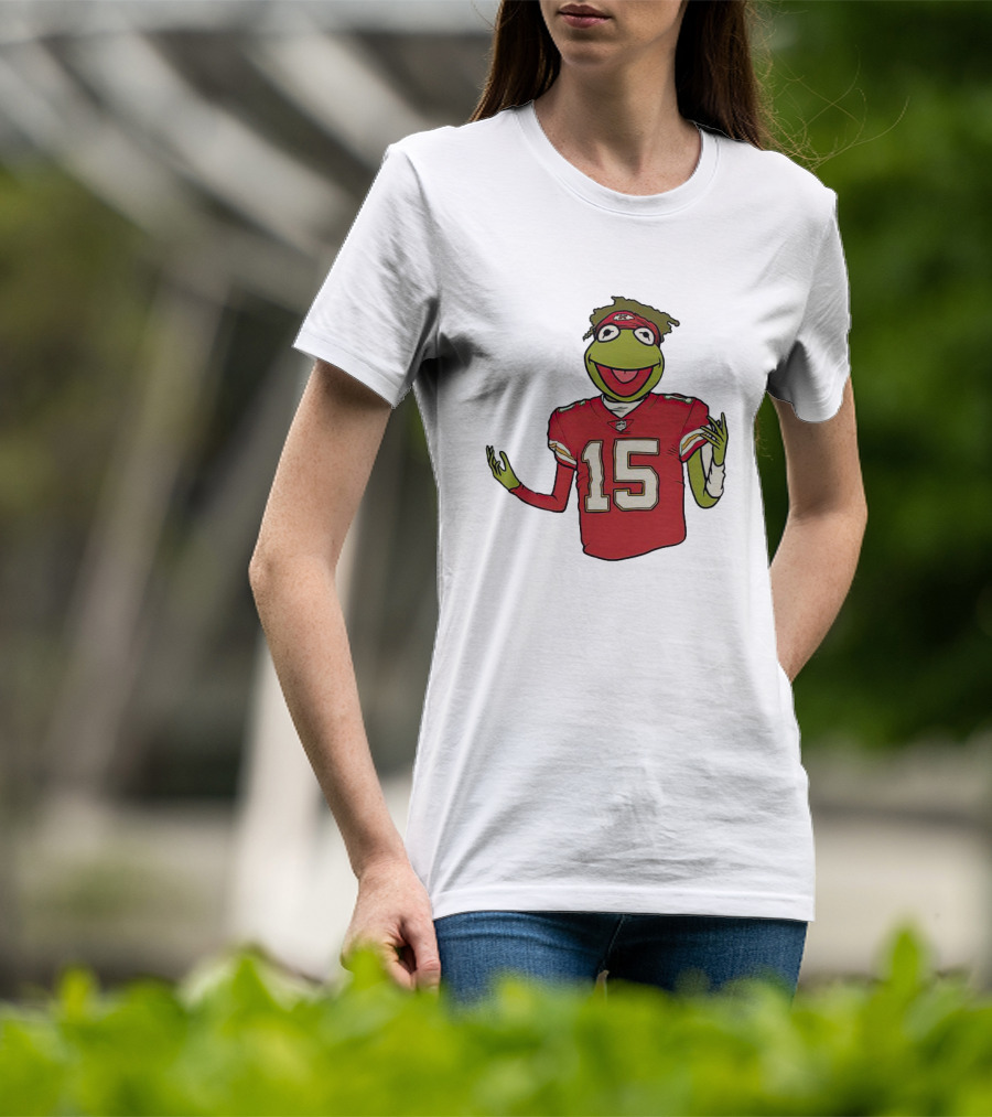 Chiefs Patrick Mahomes Kermit The Frog 15 Jersey T-Shirt