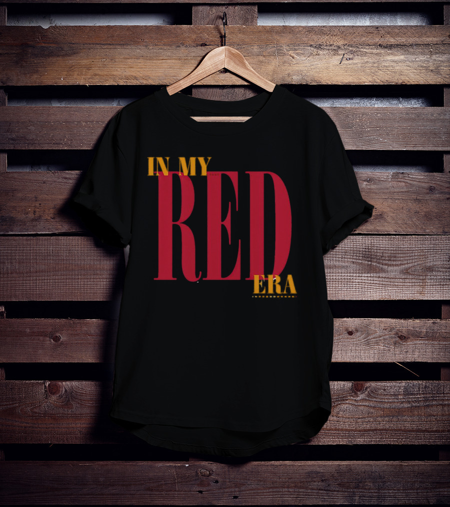 In My Red Era Taylor Swift Inspired Typography T-Shirt
