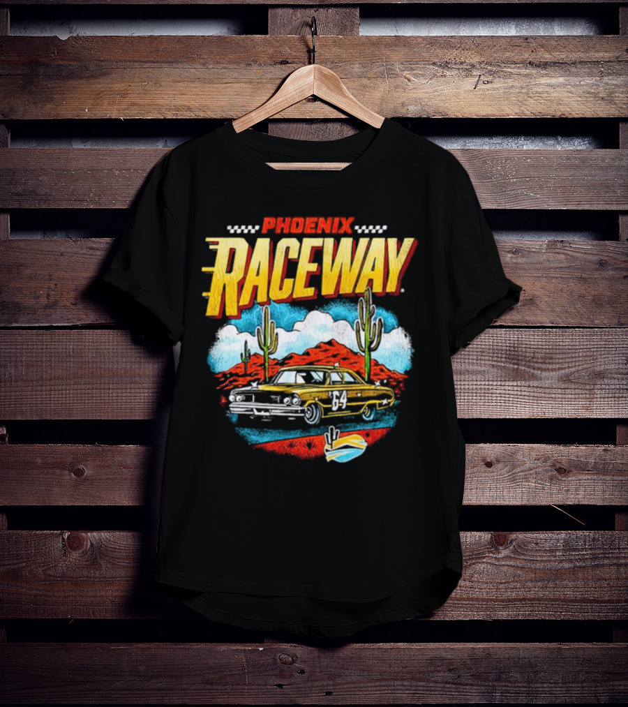 Phoenix Raceway Vintage Car Desert Scene Number 64 T-Shirt