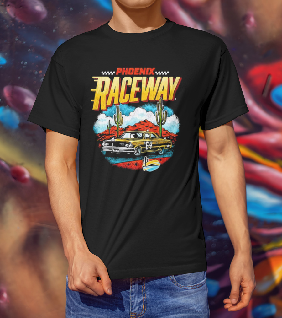 Phoenix Raceway Vintage Car Desert Scene Number 64 T-Shirt