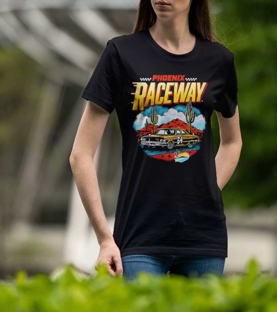 Phoenix Raceway Vintage Car Desert Scene Number 64 T-Shirt