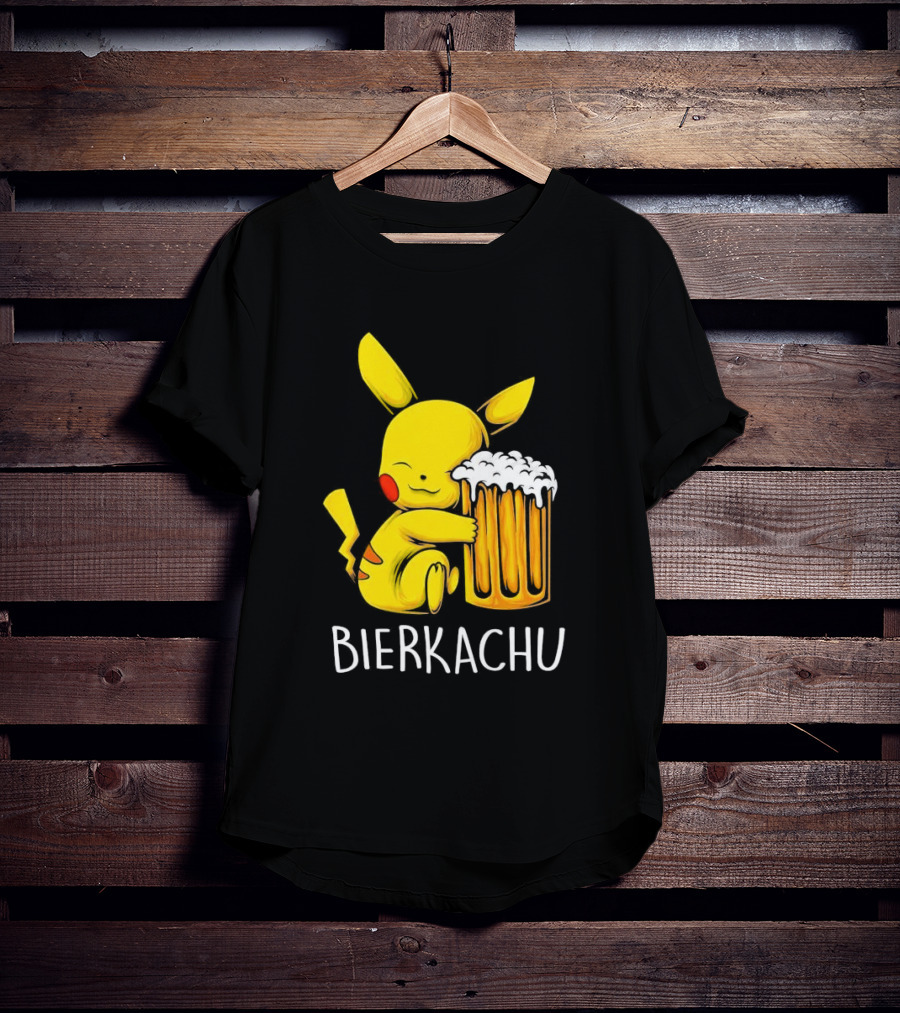 Pokemon Pikachu Bierkachu With Beer Mug T-Shirt