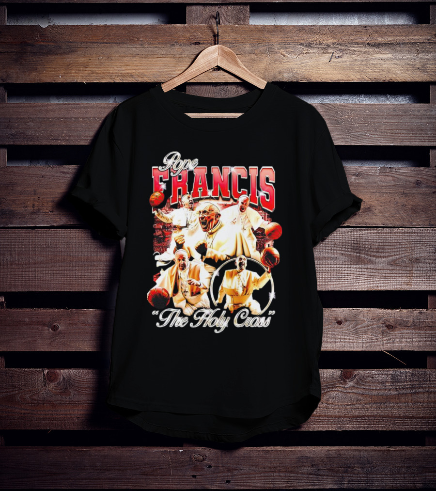 Pope Francis Basketball Collage The Holy Cross T-Shirt