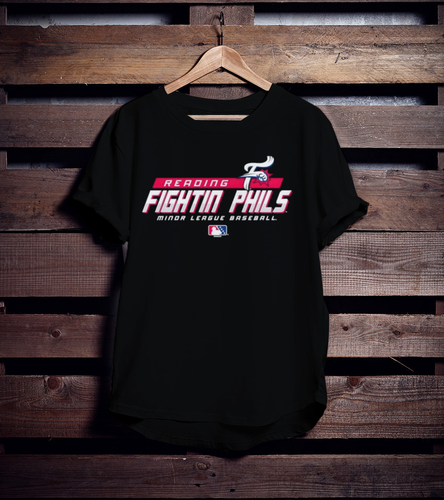 Reading Fightin Phils Minor League Baseball Logo MLB T-Shirt