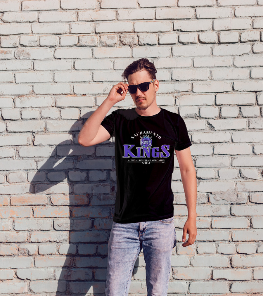 Sacramento Kings National Basketball Association NBA Logo Purple And Black T-Shirt