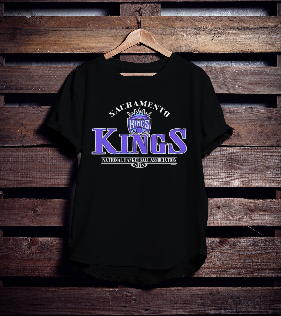 Sacramento Kings National Basketball Association NBA Logo Purple And Black T-Shirt