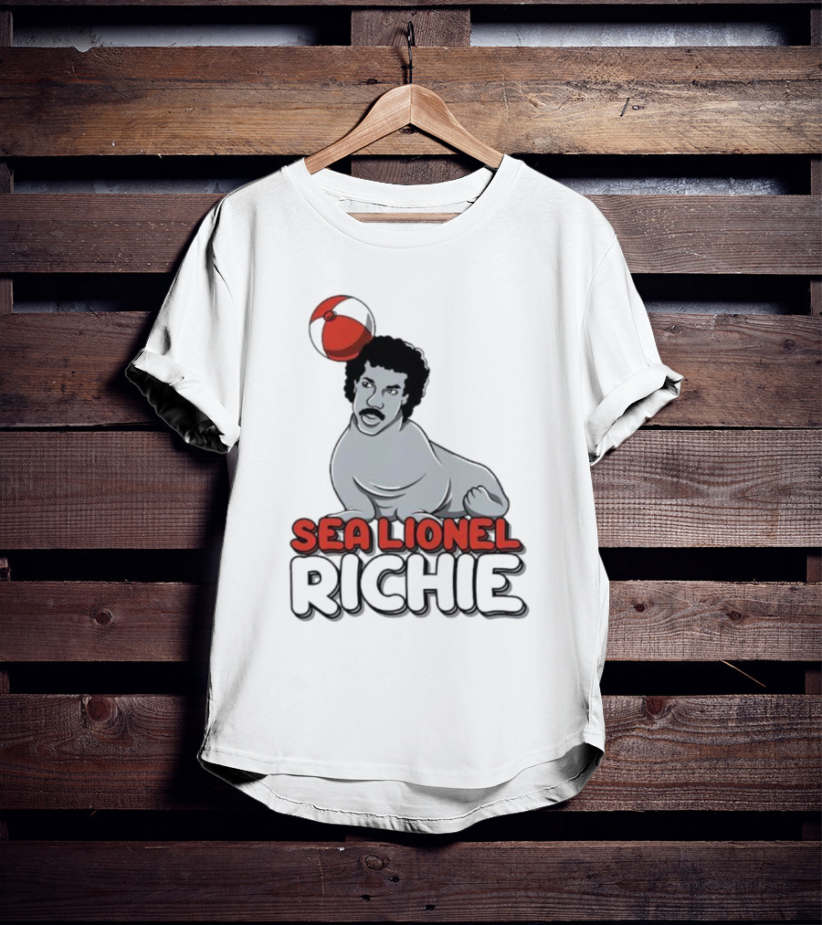 Sea Lionel Richie Beach Ball Animal Character T-Shirt