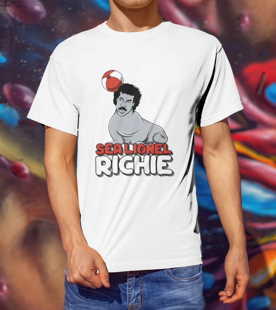 Sea Lionel Richie Beach Ball Animal Character T-Shirt