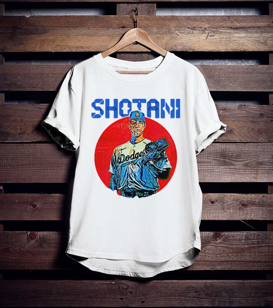 SHOTANI 17 Dodgers Japanese Flag T-Shirt