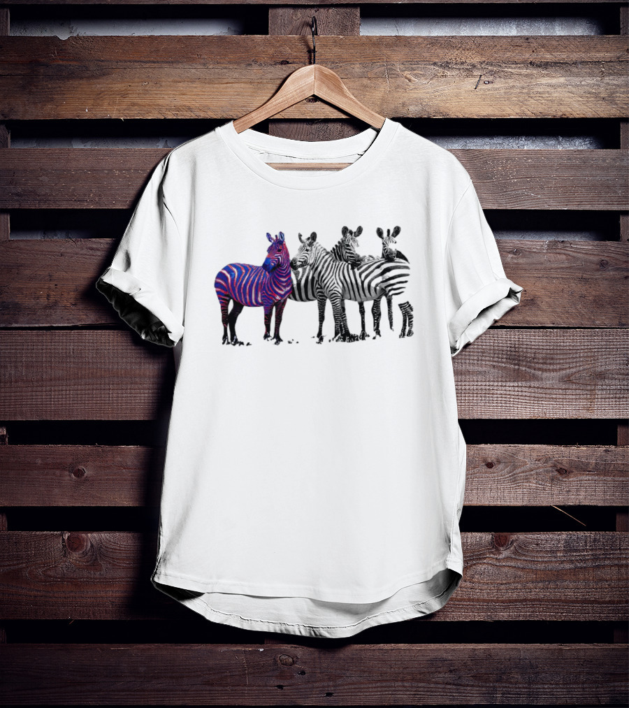 Buffalo Bills Zebra Unique Blue And Red Striped Wildlife T-Shirt