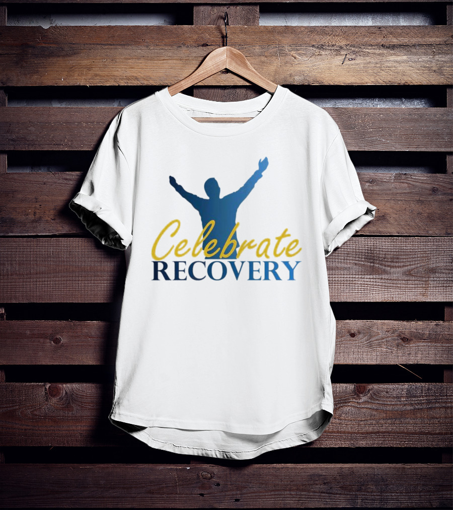 Celebrate Recovery Uplifted Silhouette And Text T-Shirt