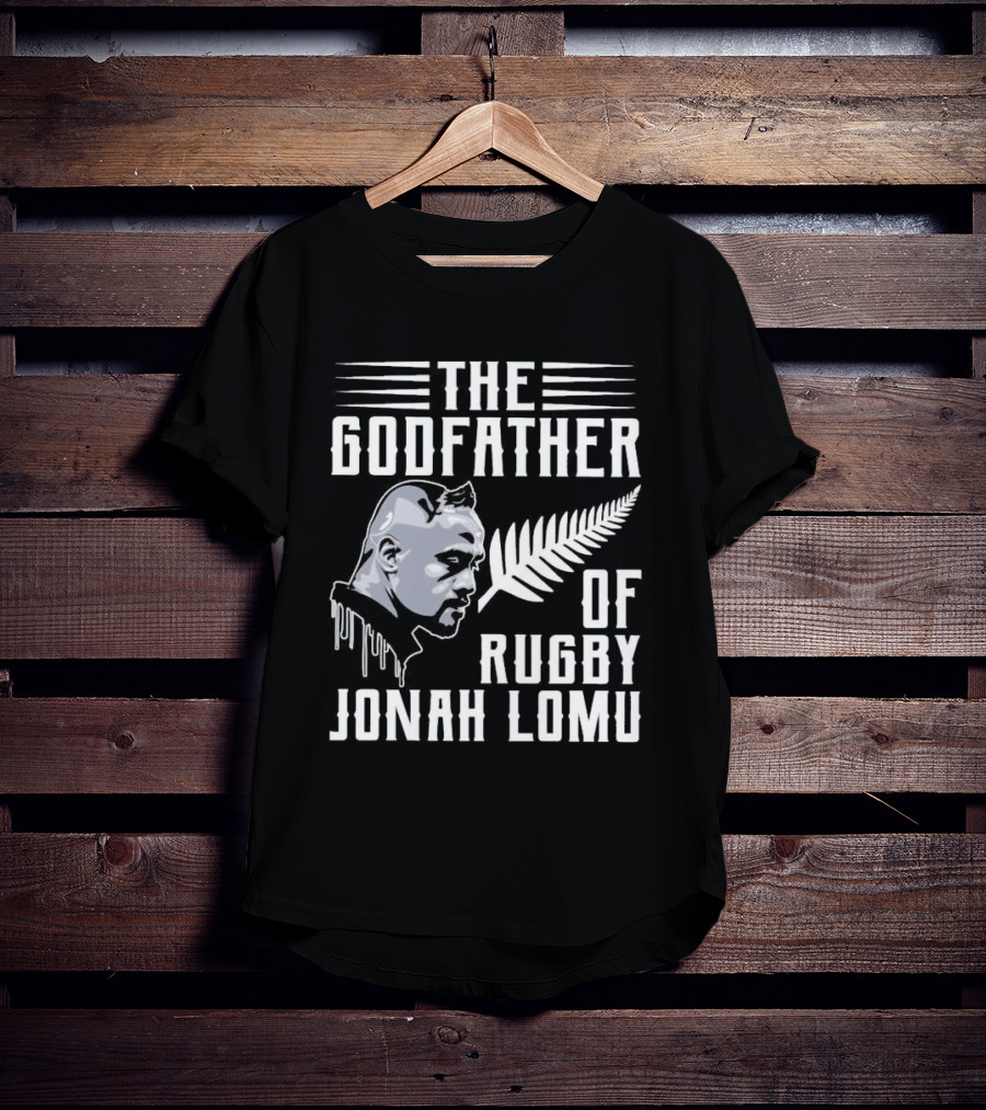 The Godfather Of Rugby Jonah Lomu New Zealand Fern T-Shirt