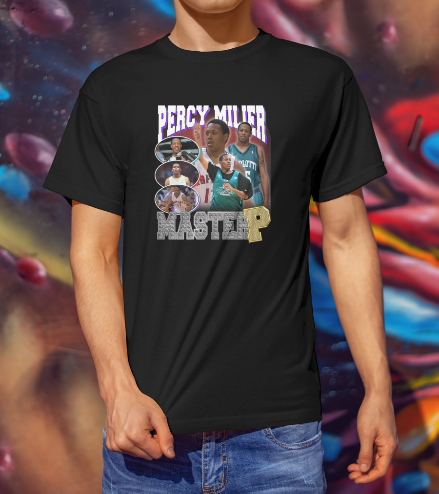 Percy Miller Master P Basketball Collage T-Shirt