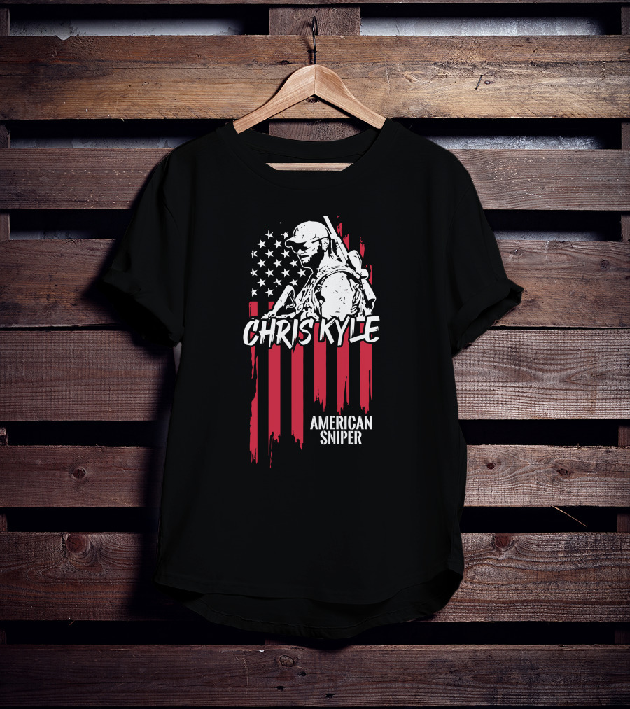 Chris Kyle American Sniper CK Flag T-Shirt
