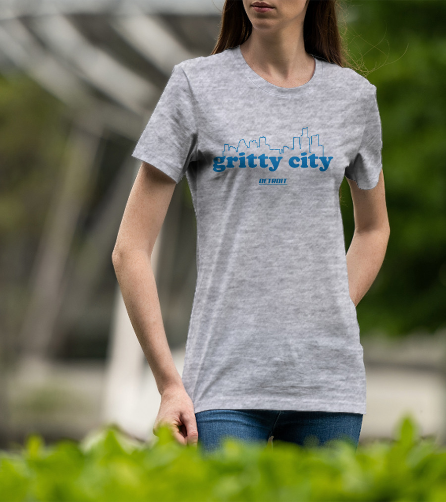 Gritty City Detroit Skyline T-Shirt