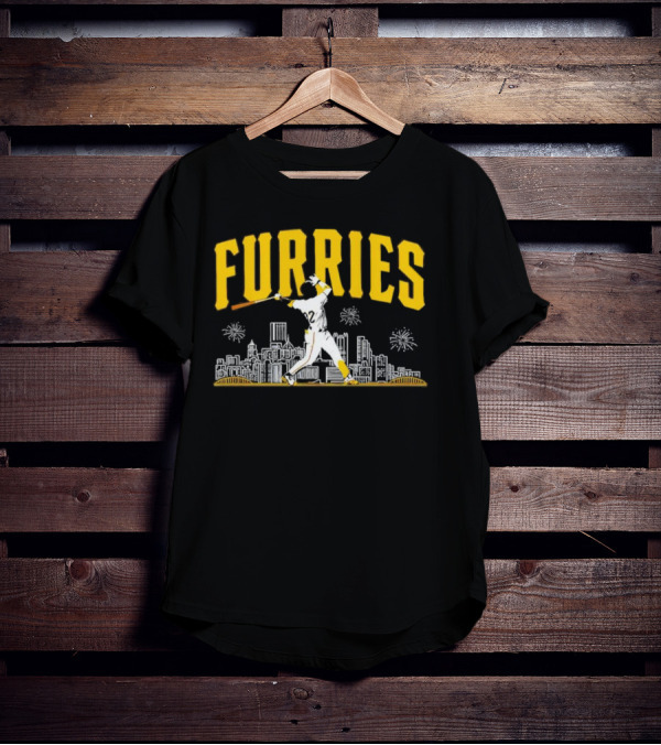Furries Pittsburgh Baseball Skyline Batter Scene PGHCo T-Shirt