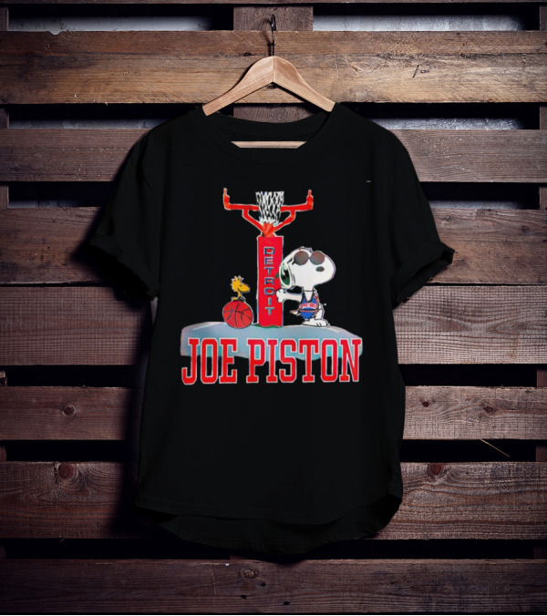 Detroit Joe Piston Snoopy Basketball Detroit T-Shirt