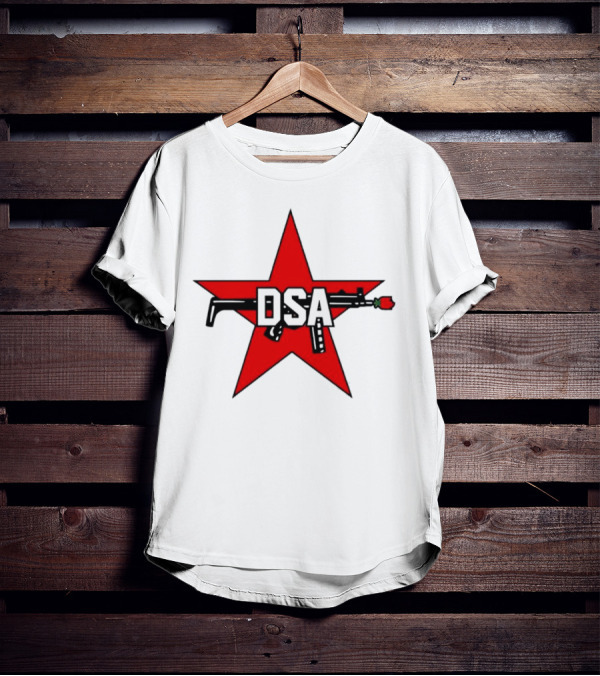 DSA Red Star Rifle Rose Emblem T-Shirt