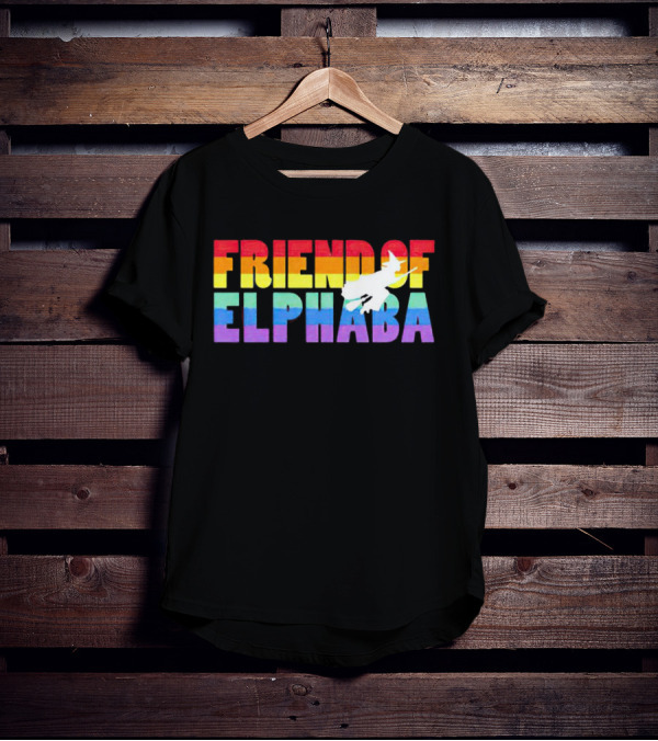 Friend Of Elphaba Pride Rainbow Flying Witch T-Shirt